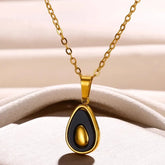 Avocado Pendant Gold Toned Necklace